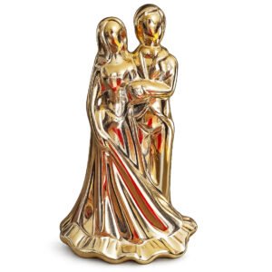 Estatuilla Decorativa Pareja Dorada